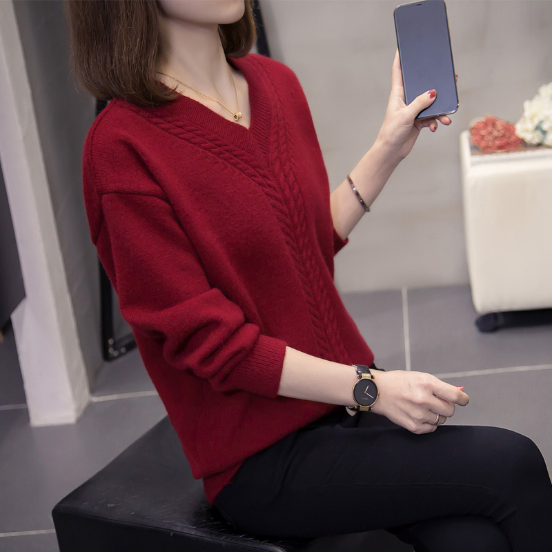 Base Layer Top - Slimming Large Size Women's Knitted Sweater