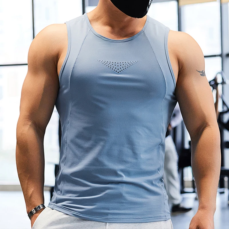 Sleeveless Undershirt - Men Running Tank Tops Outdoor Workout