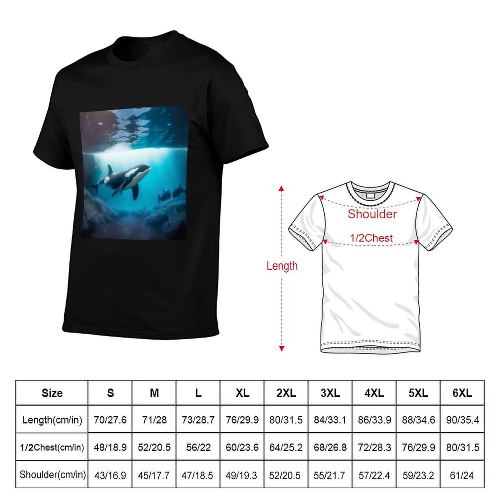 Under Sea Orca T-Shirt Minimal - Undershirt Crew Neck review and price