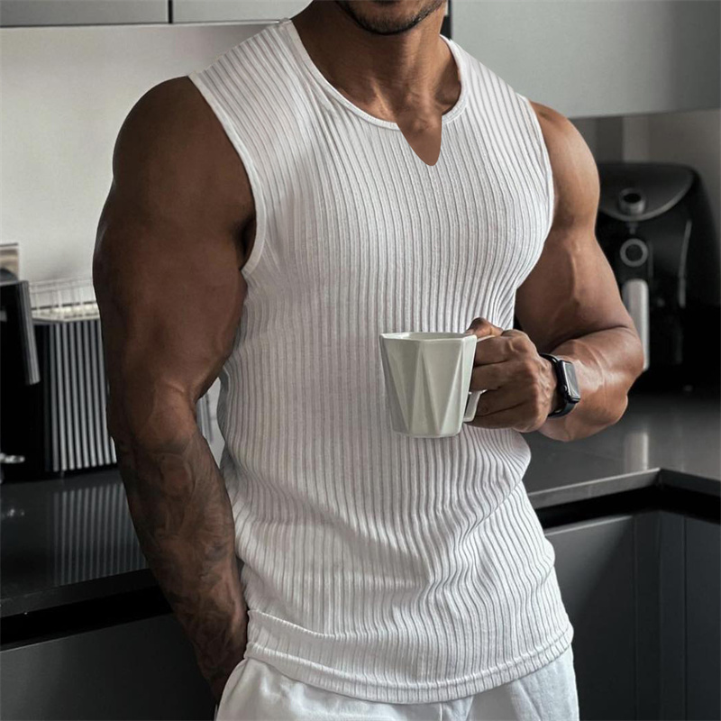Summer New men V-neck Vest str - Undershirt Crew Neck review and price