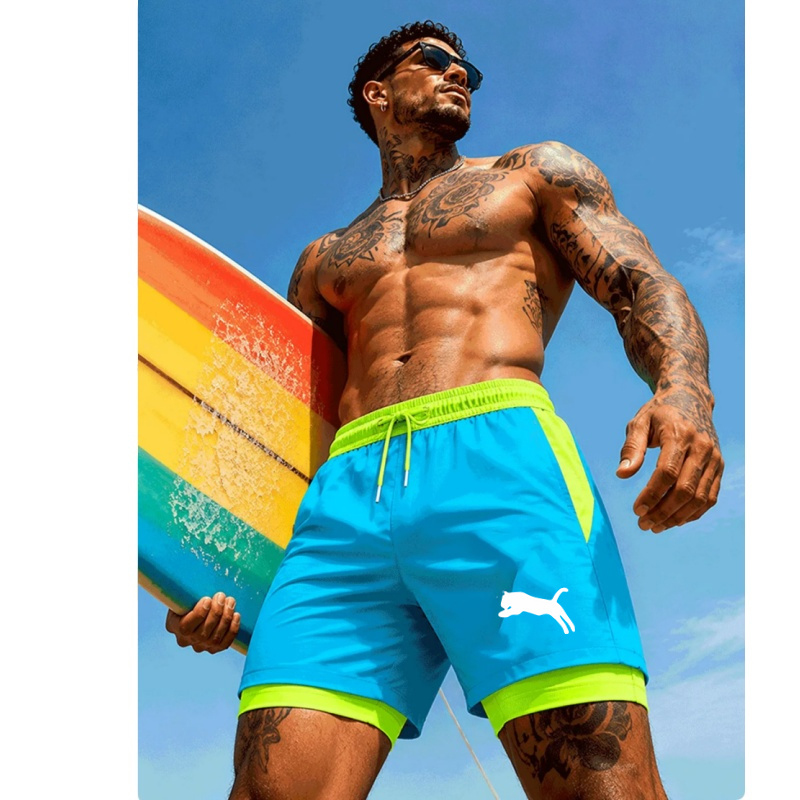 Men Running Cheetah Leopard Si - Compression Shorts Athletes review and price