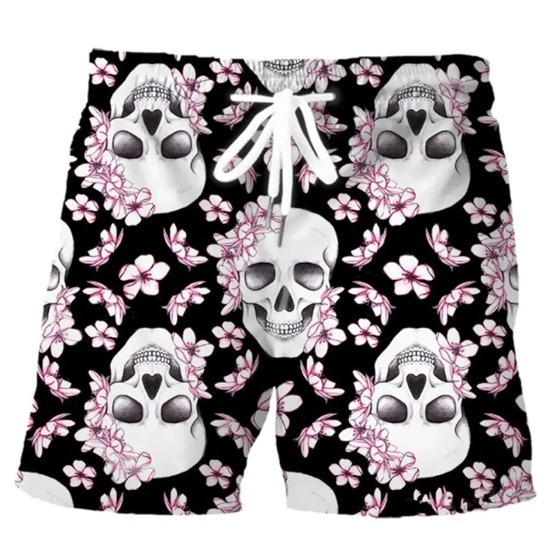 Hawaiian Men Swim Trunks Skull - Trunk Breathable Men review and price