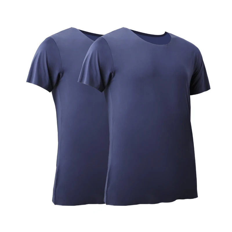 2PCS Men's Summer Ice Silk Sea - Undershirt Crew Neck review and price