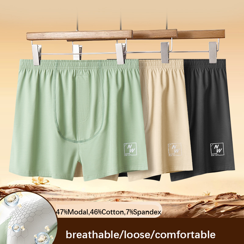 Solid Color Men Underwear Boxe - Boxer Shorts Modal review and price