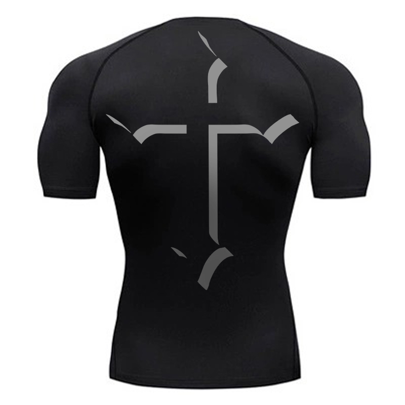 Cross Print Compression Shirt  - Base Layer Top review and price
