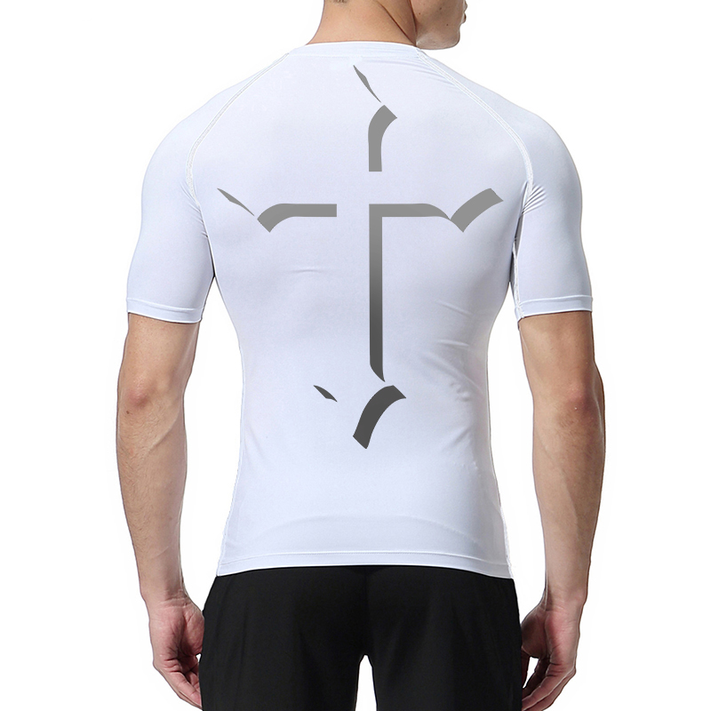 Cross Print Compression Shirt  - Base Layer Top review and price