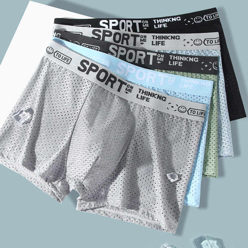 5PCS Men's Ice Silk Mesh Boxer - Mesh Sport Boxer review and price