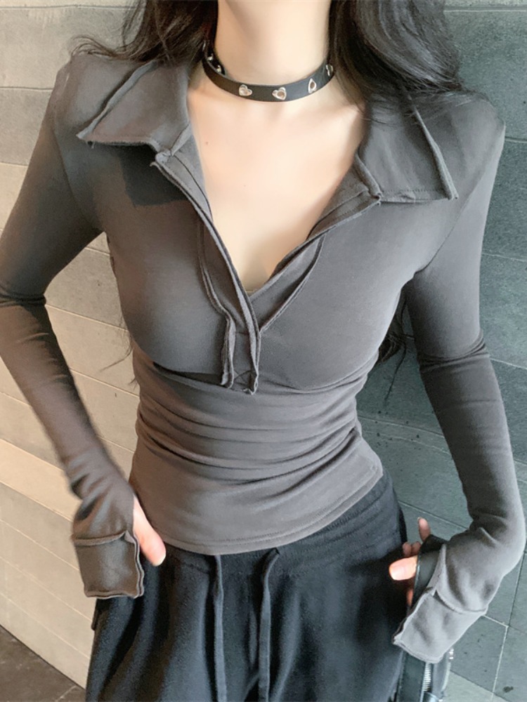 Slim Fit Long Sleeve V-Neck  C - T Shirt Tight Fit review and price