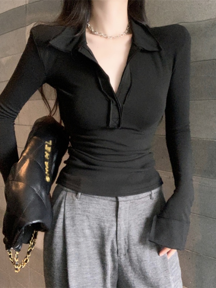 Slim Fit Long Sleeve V-Neck  C - T Shirt Tight Fit review and price