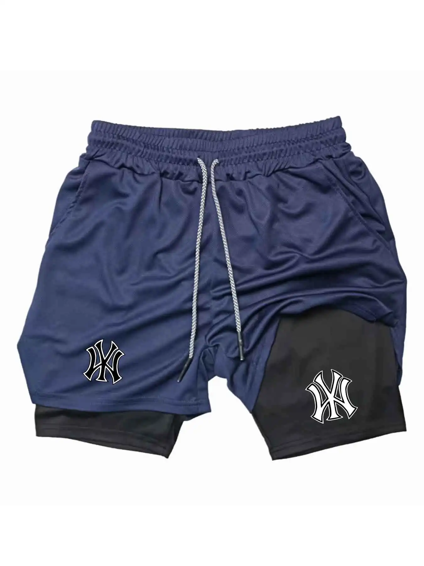 Men 2 in 1 Logo Print Sports S - Compression Shorts Athletes review and price