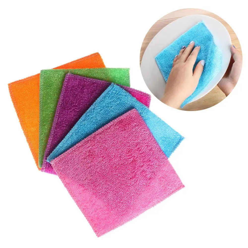 1/5PCS Cleaning Rags Anti-grea - Bamboo Fiber Trunk review and price