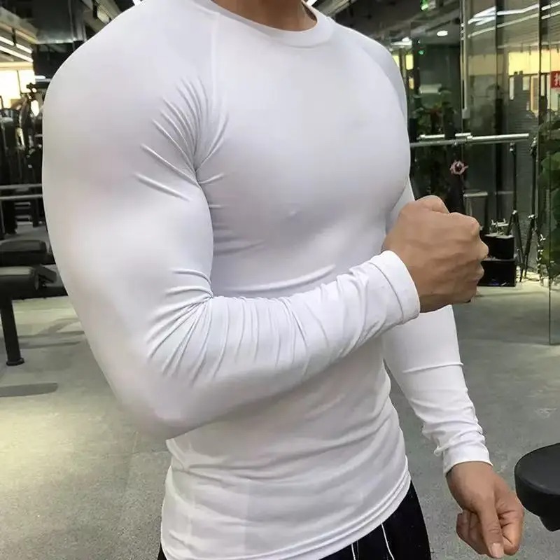 Men Sport T-shirt Quick Dry Bo - T Shirt Tight Fit review and price