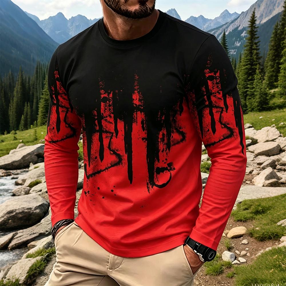 Men's Gradient Ink Splash Long - Base Layer Top review and price