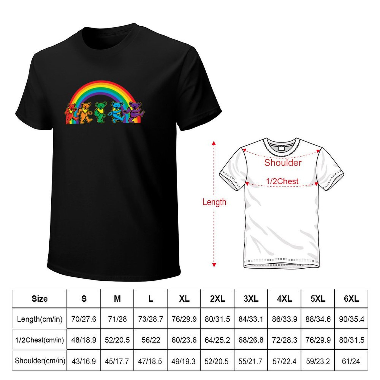 Walking bears under the rainbo - Undershirt Crew Neck review and price