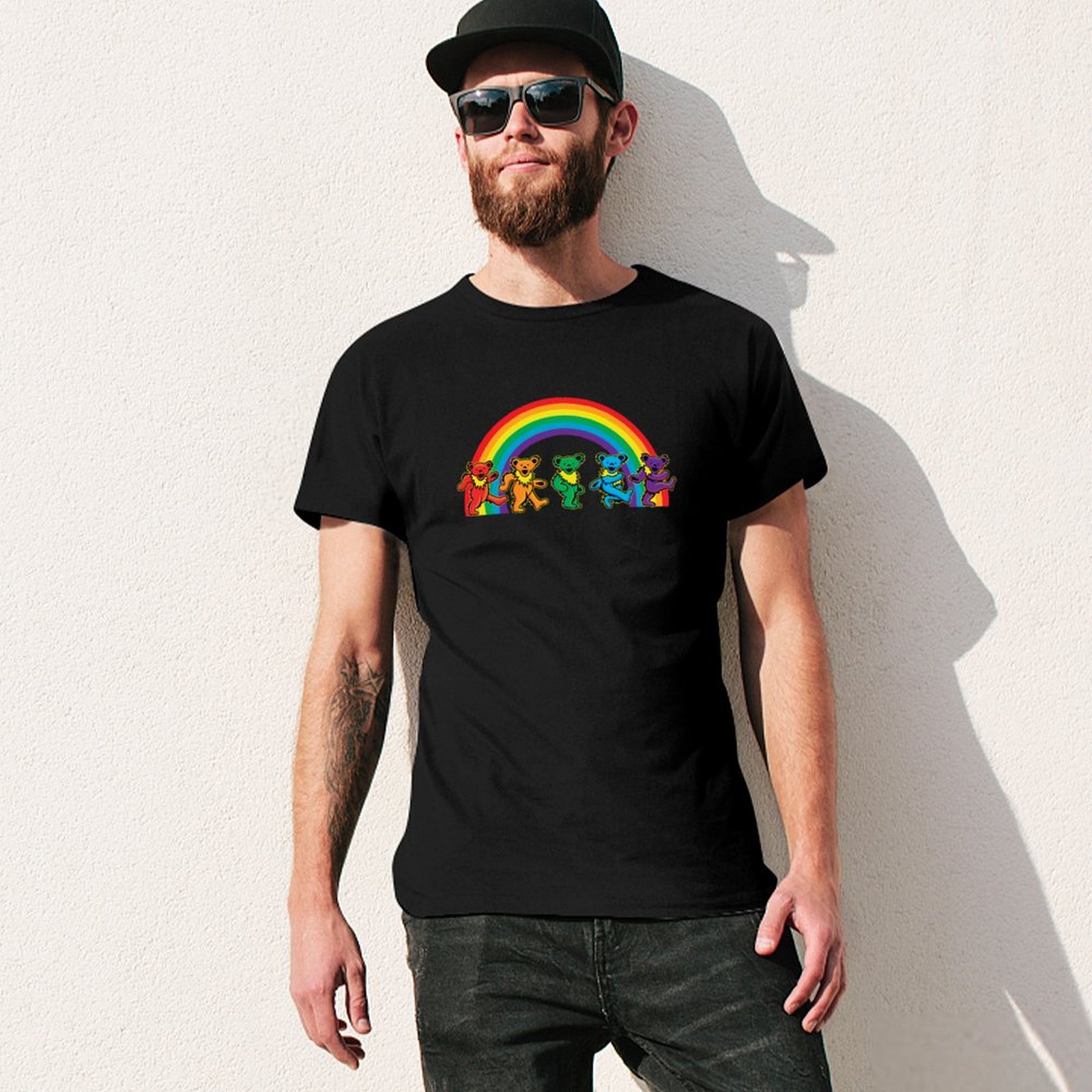 Walking bears under the rainbo - Undershirt Crew Neck review and price